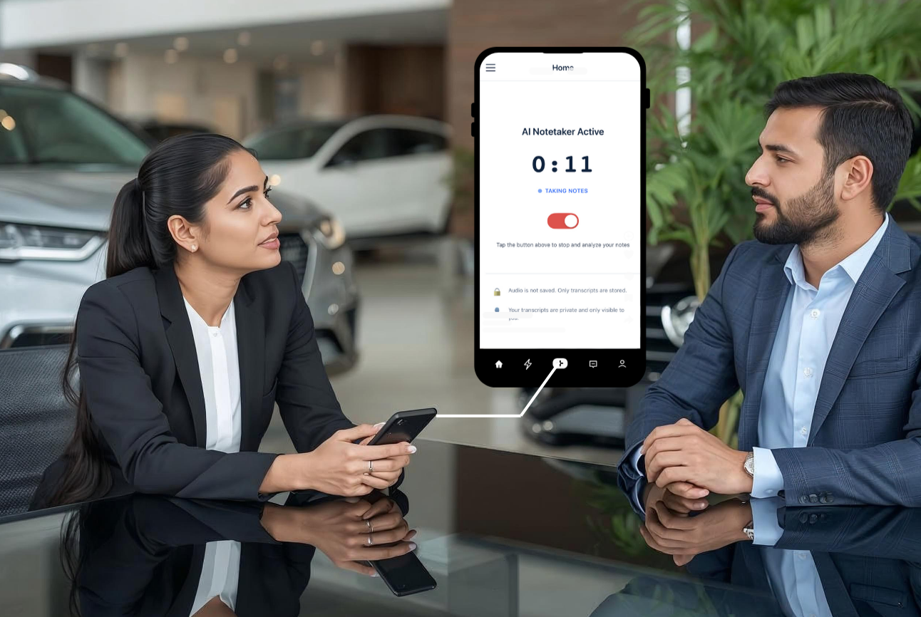 Mobile app interface